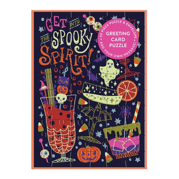 galison Get into the Spooky Spirit Greeting Card Puzzle