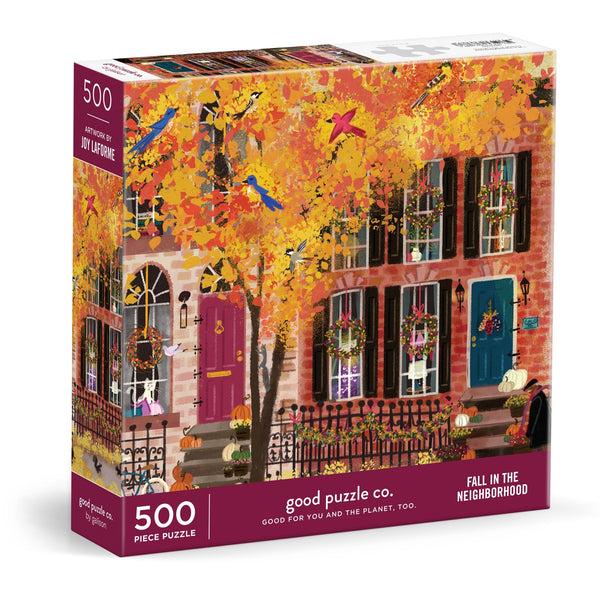 galison Good Puzzle Co. Fall in the Neighborhood 500pc Puzzle
