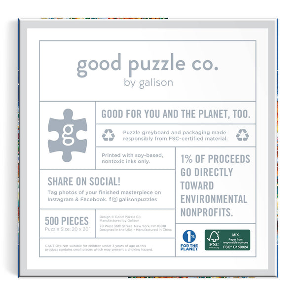 Galison Good Puzzle Co. Little Town Lights 500pc Puzzle