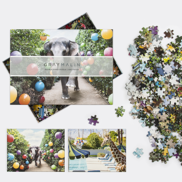 Galison Gray Malin Party At The Parker Double-Sided 500 Piece Jigsaw Puzzle