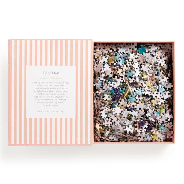 Galison Gray Malin Pool Day Palm Beach 1000 Piece Book Box Puzzle