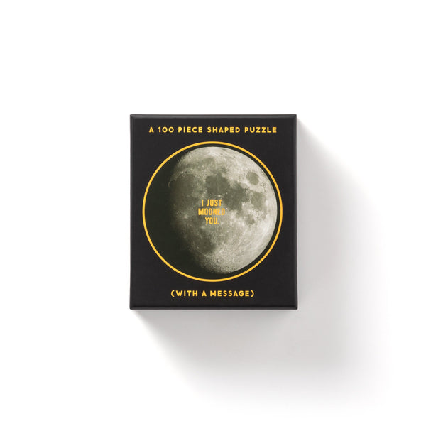 galison I Just Mooned You 100 Piece Mini Shaped Puzzle