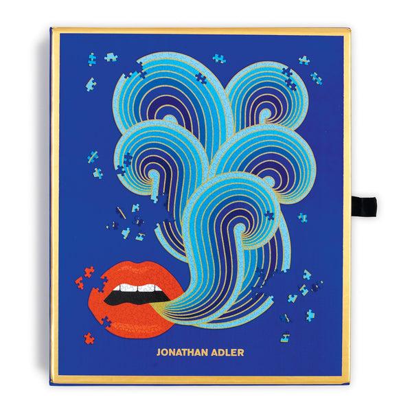 Galison Jonathan Adler 750 Piece Lips Shaped Jigsaw Puzzle