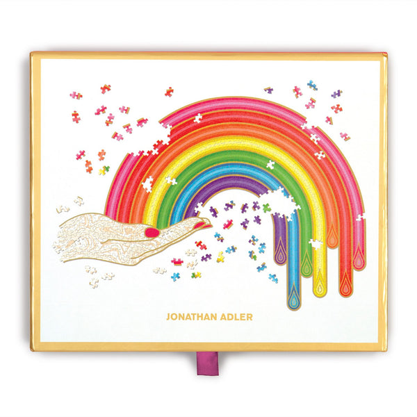 Galison Jonathan Adler Rainbow Hand 750 Piece Shaped Jigsaw Puzzle