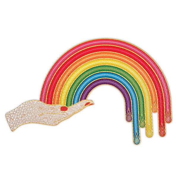 Galison Jonathan Adler Rainbow Hand 750 Piece Shaped Jigsaw Puzzle