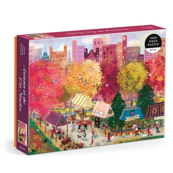 galison Joy Laforme Autumn at the City Market 1000 Piece Puzzle