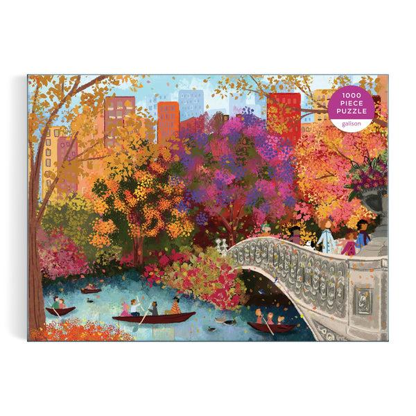 Galison Joy Laforme Autumn On Bow Bridge 1000 Piece Puzzle