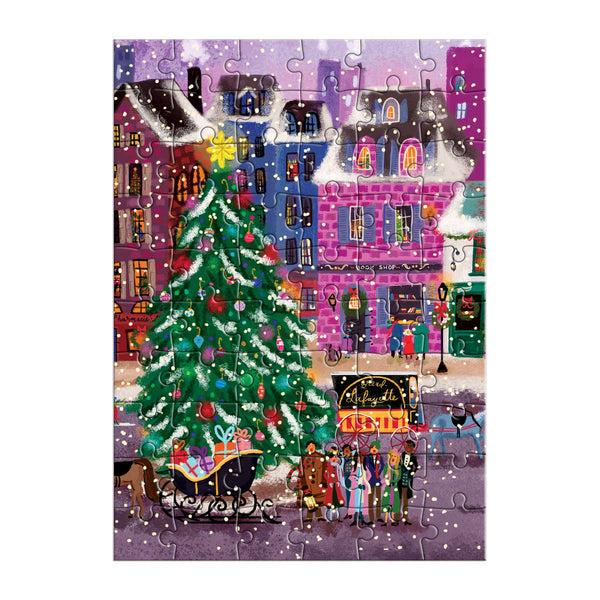 Galison Joy Laforme Christmas Square Greeting Card Puzzle