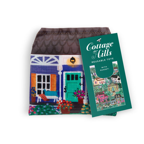 Galison Joy Laforme Cottage Hills Packable Nylon Tote Bag