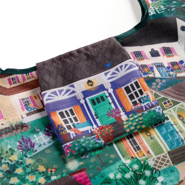 Galison Joy Laforme Cottage Hills Packable Nylon Tote Bag