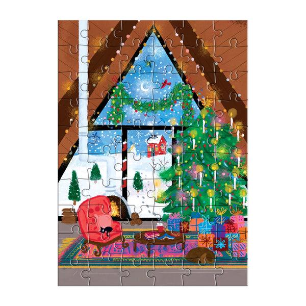 Galison Joy Laforme Cozy Cabin Greeting Card Puzzle