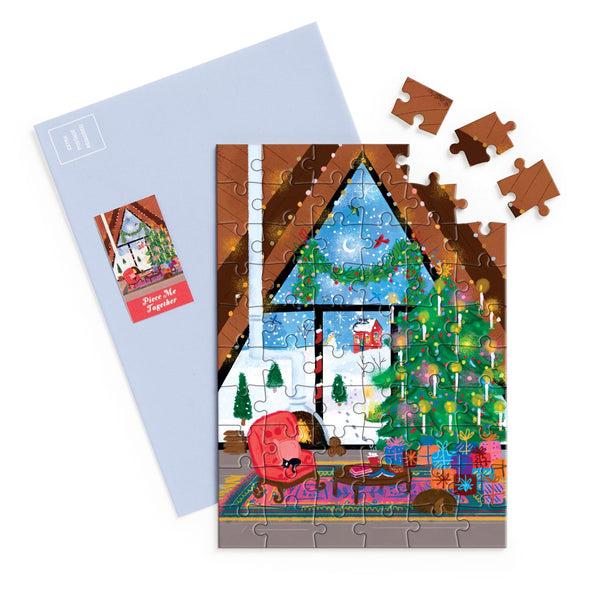 Galison Joy Laforme Cozy Cabin Greeting Card Puzzle