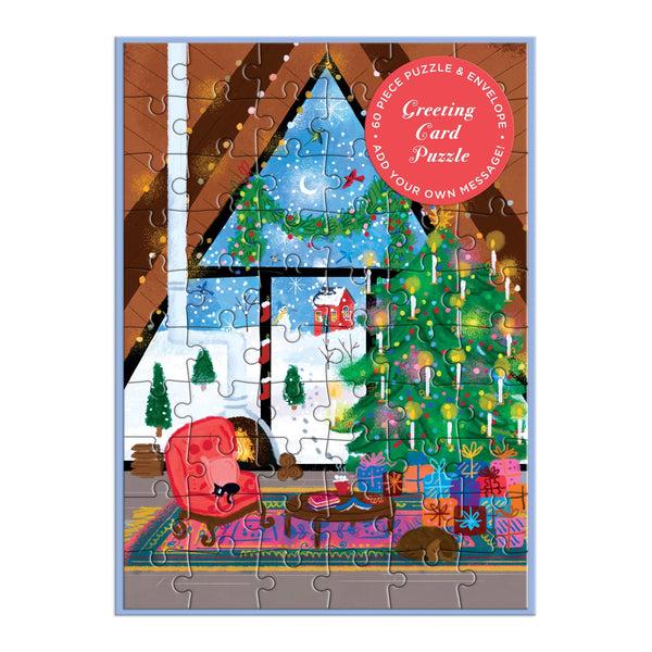 galison Joy Laforme Cozy Cabin Greeting Card Puzzle