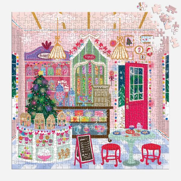 Galison Joy Laforme Gingerbread Cottage 500 Piece Puzzle In A House