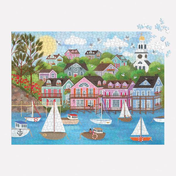 Galison Joy Laforme Harbor By The Sea 1000 Piece Puzzle
