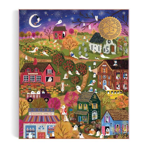 Galison Joy Laforme Spooky Village 1000 Piece Foil Puzzle