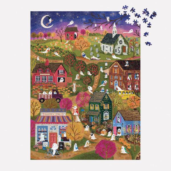 Galison Joy Laforme Spooky Village 1000 Piece Foil Puzzle