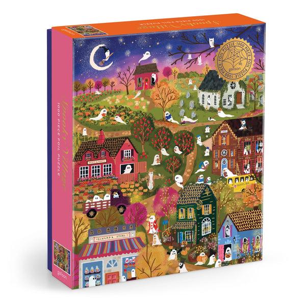 galison Joy Laforme Spooky Village 1000 Piece Foil Puzzle