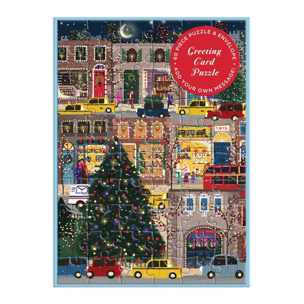 galison Joy Laforme Winter Lights Greeting Card Puzzle