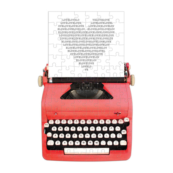 Galison Just My Type Vintage Typewriter 100 Piece Mini Shaped Jigsaw Puzzle