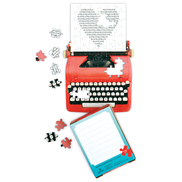 Galison Just My Type Vintage Typewriter 100 Piece Mini Shaped Jigsaw Puzzle
