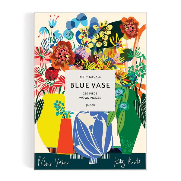 Galison Kitty McCall Blue Vase 250 Piece Wood Puzzle