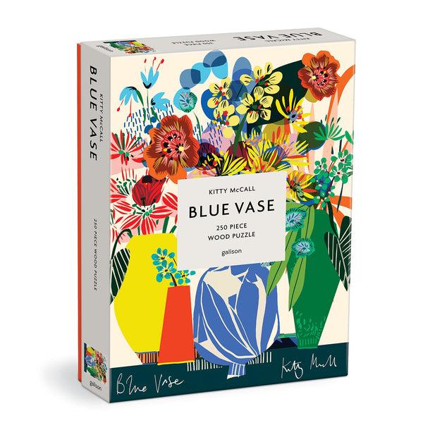 galison Kitty McCall Blue Vase 250 Piece Wood Puzzle