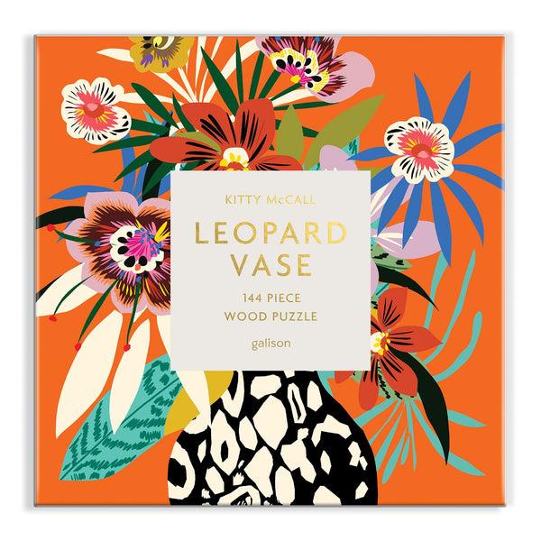 Galison Kitty McCall Leopard Vase 144 Piece Wood Jigsaw Puzzle