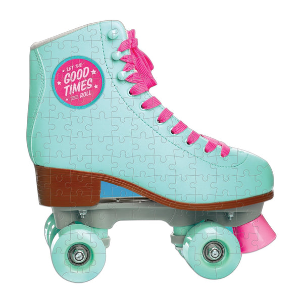 Galison Let The Good Times Roll Roller Skate 100 Piece Mini Shaped Jigsaw Puzzle