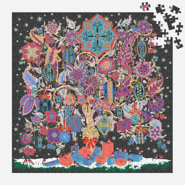 Galison Liberty Christmas Tree Of Life 500 Piece Foil Puzzle