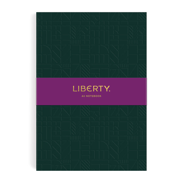 galison Liberty Dark Green Tudor A5 Embossed Journal