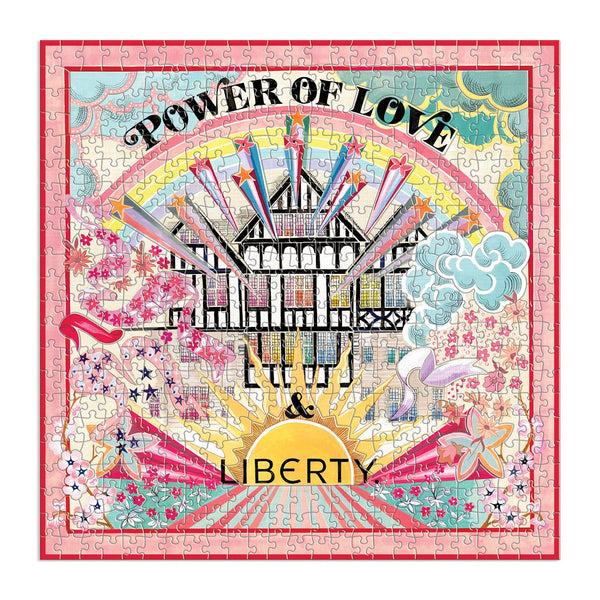 Galison Liberty Power Of Love 500 Piece Double Sided Jigsaw Puzzle With Shaped Pieces
