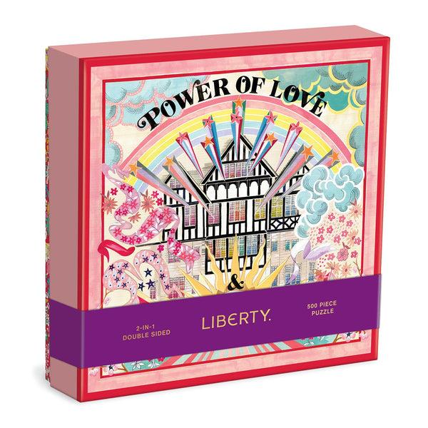 galison Liberty Power of Love 500 Piece Double Sided Jigsaw Puzzle with Shaped Pieces