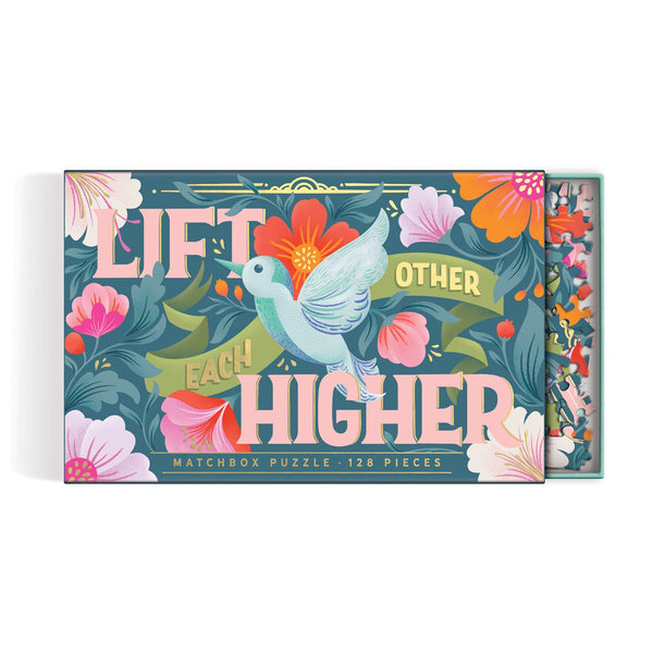 galison Lift Each Other Higher 128 Piece Matchbox Puzzle