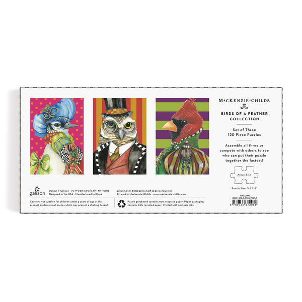Galison MacKenzie-Childs Birds Of A Feather Collection Puzzle Set