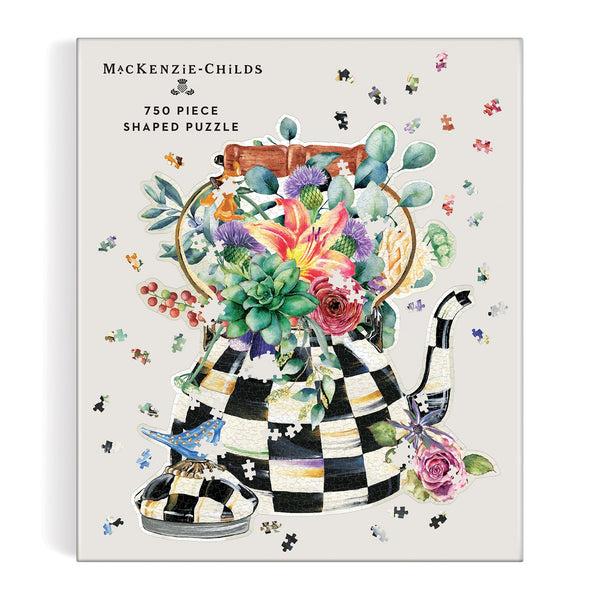 Galison MacKenzie-Childs Blooming Kettle 750 Piece Shaped Puzzle