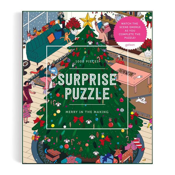 Galison Merry In The Making 1000 Piece Surprise Puzzle