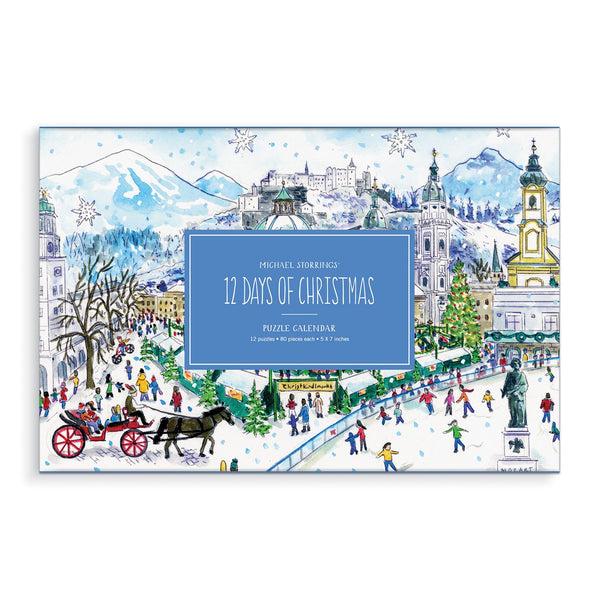 Galison Michael Storrings 12 Days Of Christmas Advent Puzzle Calendar