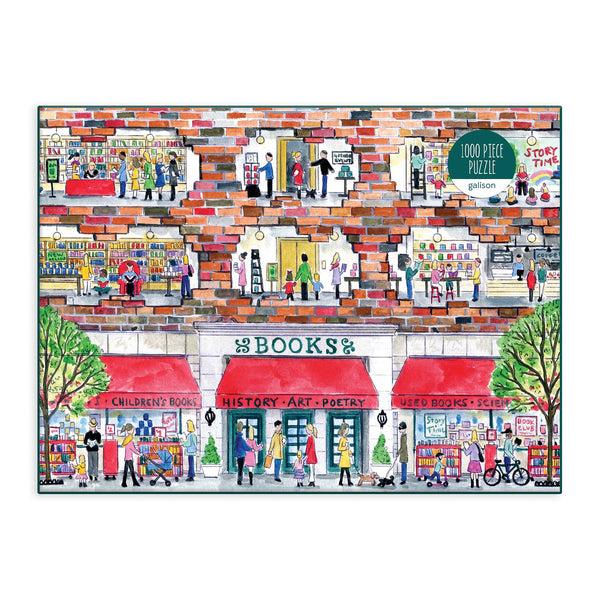 Galison Michael Storrings A Day At The Bookstore 1000 Piece Puzzle