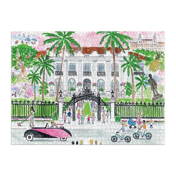 Galison Michael Storrings A Sunny Day In Palm Beach 1000 Piece Puzzle