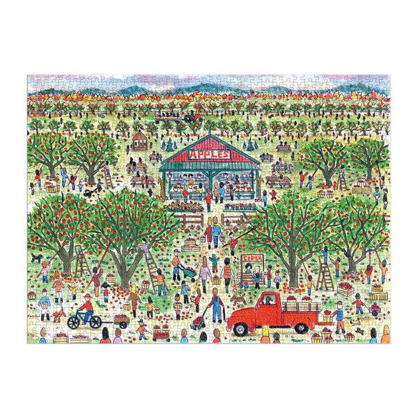 Galison Michael Storrings Apple Pickin' 1000 Piece Puzzle
