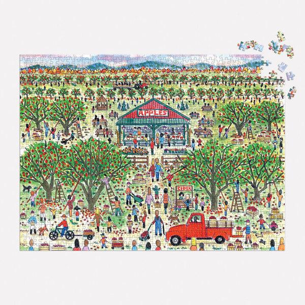 Galison Michael Storrings Apple Pickin' 1000 Piece Puzzle