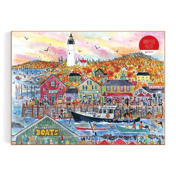 Galison Michael Storrings Autumn By The Sea 1000 Piece Puzzle