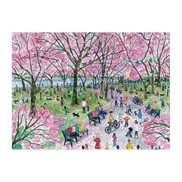 Galison Michael Storrings Cherry Blossoms 1000 Piece Jigsaw Puzzle
