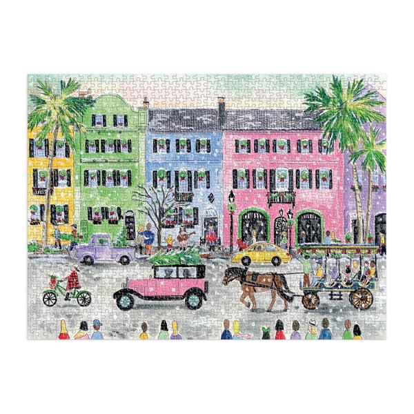 Galison Michael Storrings Christmas In Charleston 1000 Piece Puzzle