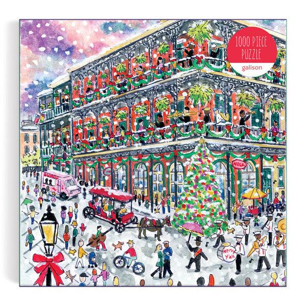 Galison Michael Storrings Christmas In New Orleans 1000 Piece Puzzle