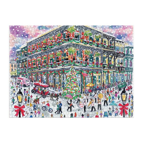 Galison Michael Storrings Christmas In New Orleans 1000 Piece Puzzle