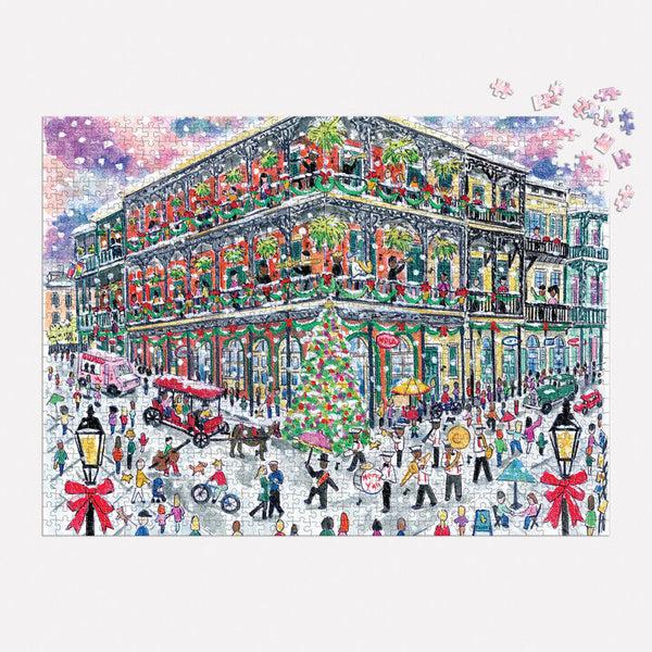 Galison Michael Storrings Christmas In New Orleans 1000 Piece Puzzle