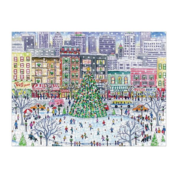 Galison Michael Storrings Christmas In The City 1000 Piece Puzzle