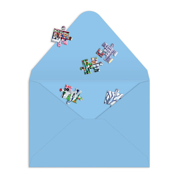 Galison Michael Storrings Christmas In The City Greeting Card Puzzle